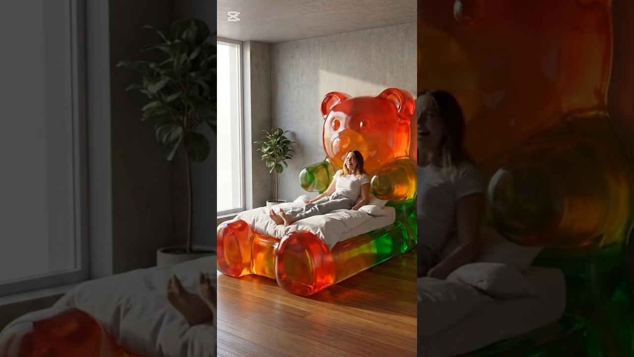 I Jumped on a Rainbow Jelly Bed 🌈😳 | Satisfying Wobble! 