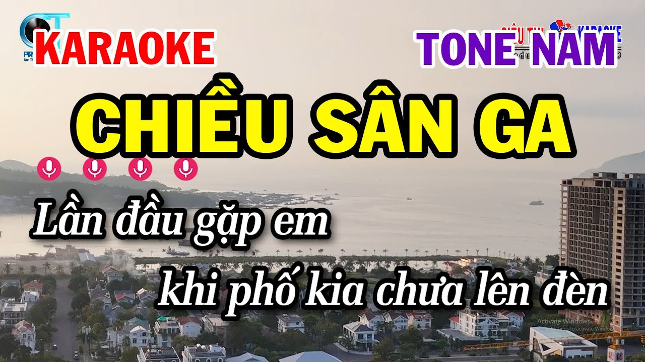 Karaoke Chiều Sân Ga Tone Nam Cm | Nhạc Sống Beat Mới Dễ Hát | Siêu Thị Karaoke