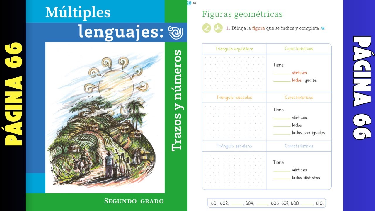 Múltiples lenguajes: trazos y números página 66 │Figuras geométricas (triángulos) segundo grado