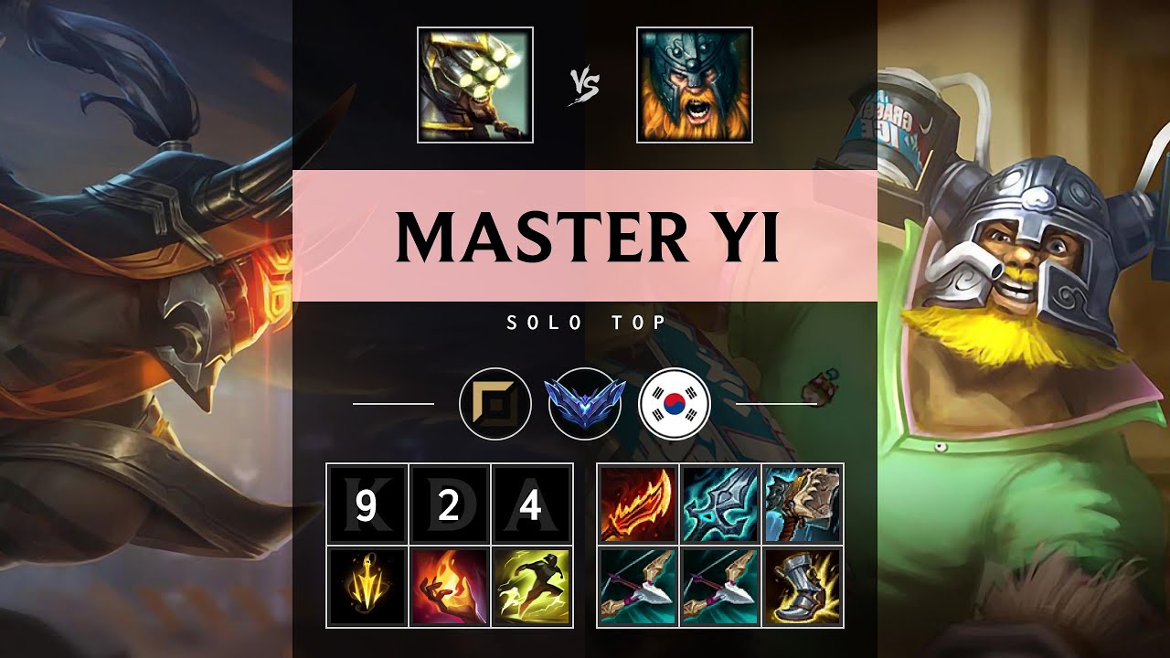 Master Yi Top vs Olaf - KR Diamond Patch 25.19