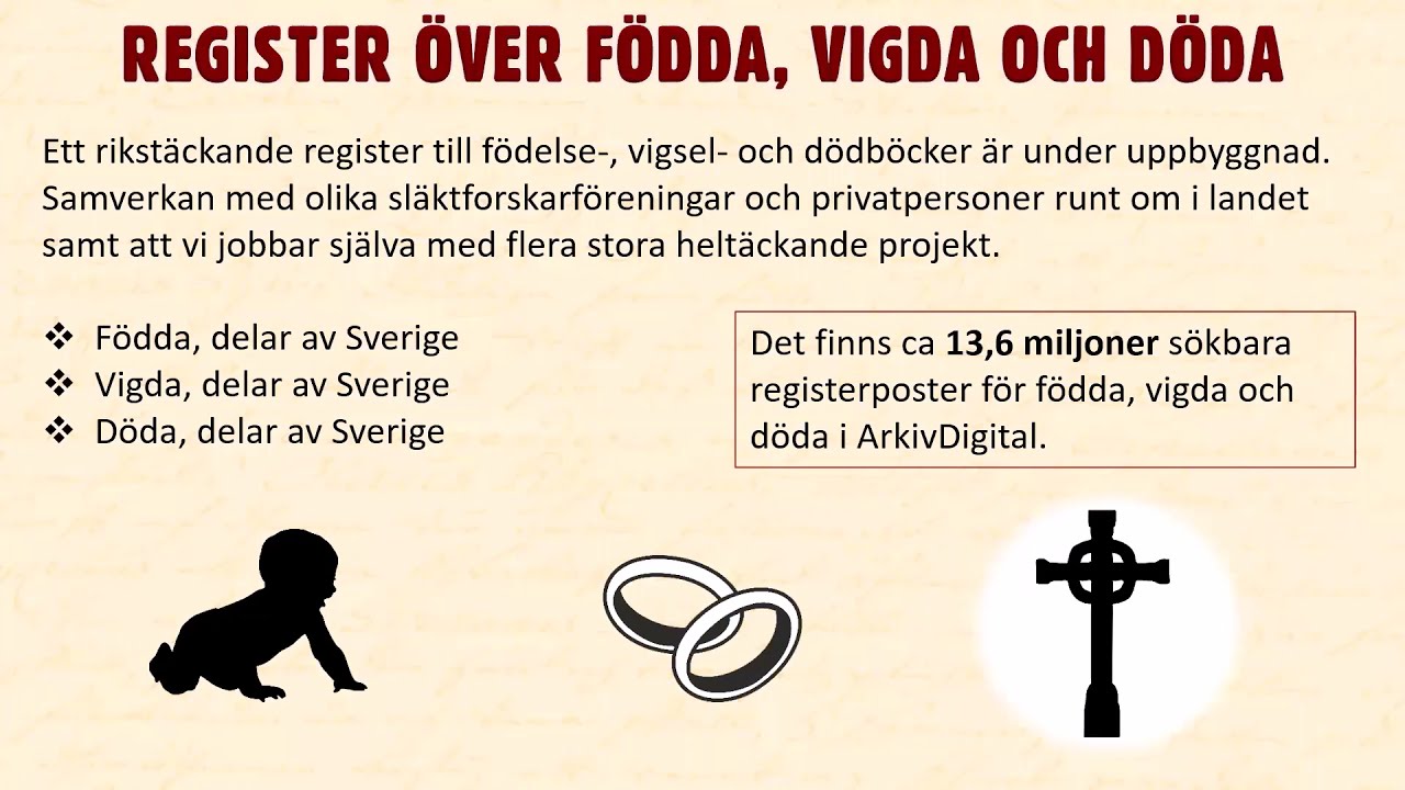 Föreläsning om att söka i ArkivDigitals register (Arkivens dag 2021)