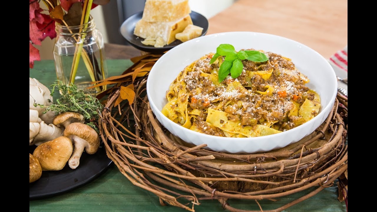 Michael Symon Mushroom Bolognese - Home & Family