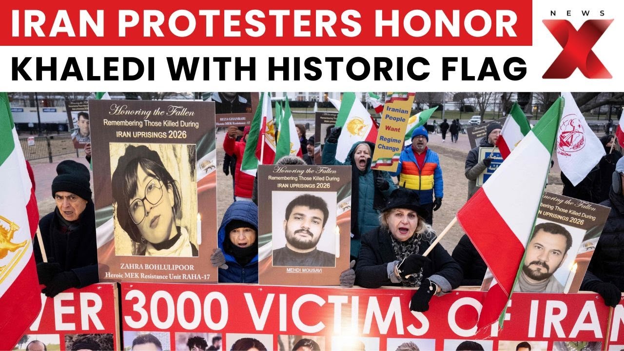 Breaking: Iran Protesters Raise Lion & Sun Flag Honoring Killed Activist Khaledi | NewsX