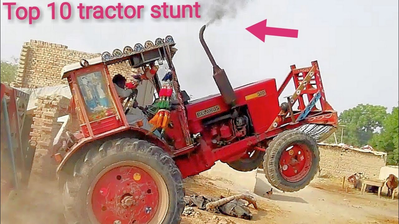 Top 10 tractors stunts | most viewed tractor stunts of this year | powerful tractors