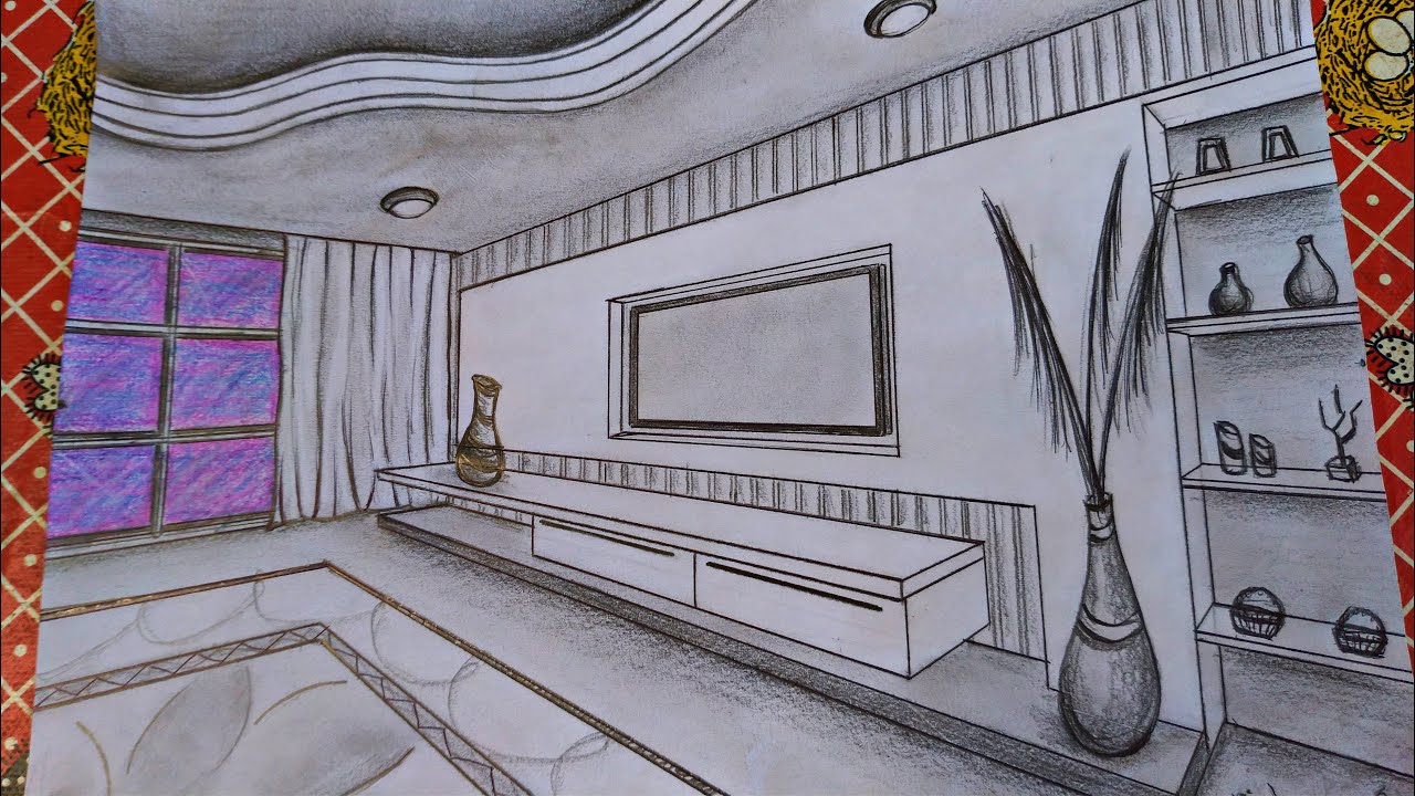 Planned Home Theater with 02 Vanishing Points (Home Theater Planejado 02 Pontos de Fuga)