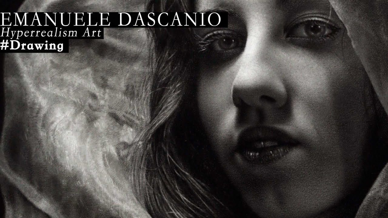 HYPERREALISM drawing!! | Portrait of Monica | by Emanuele Dascanio