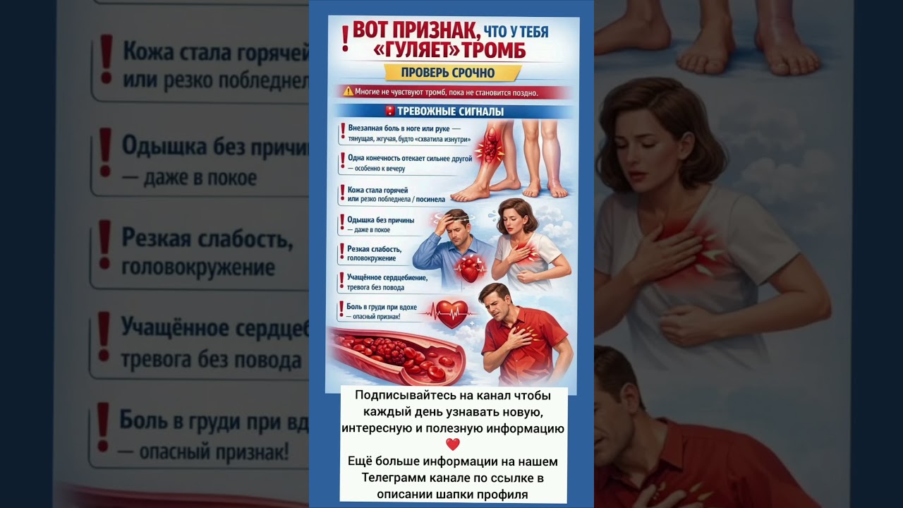 ПРИЗНАК ТОГО ЧТО У ВАС ЕСТЬ ТРОМБ &diams;️