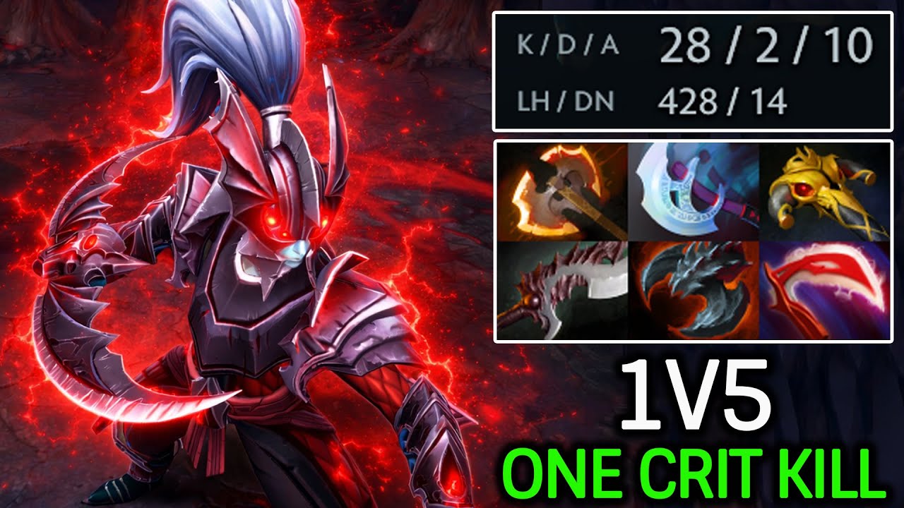 Crazy Monster One Crit Kill – Phantom Assassin 28 Kills Boss Dota 2