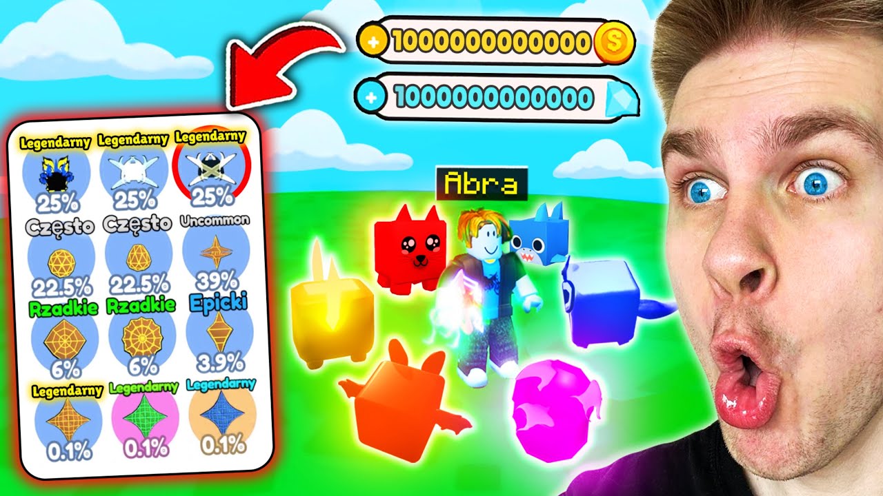 Kupiłem ⚠️ *NAJDROŻSZEGO* PETA ✅ (0,01% SZANS) 🤑 w *GRA WOJANA* 🏆 w ROBLOX (Stone Farm Simulator)