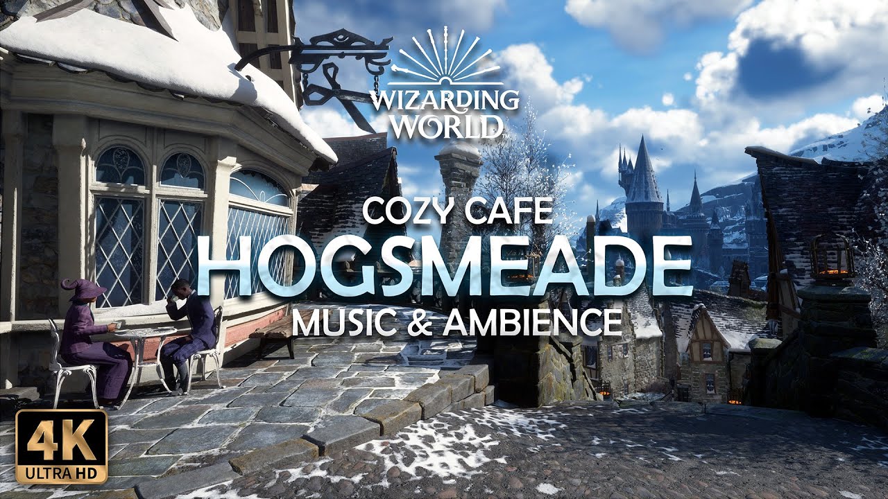 Harry Potter | ☕ Cozy Winter Morning at Hogsmeade Cafe, Peaceful Music & Ambience in the Village