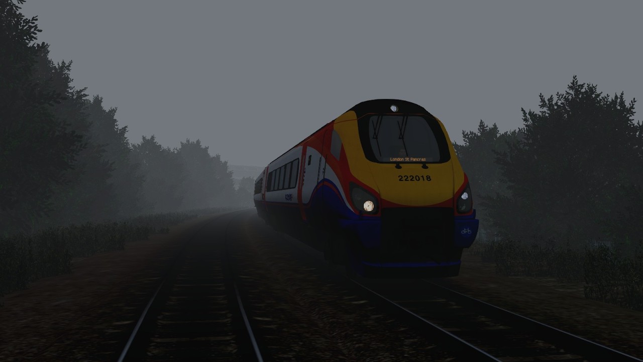 Clips of a class 222 (Leicester - Bedford area)
