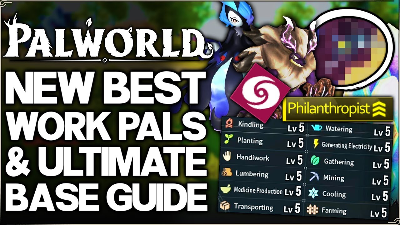 Palworld - How to Get BEST Base Work Pals in Game - Fast Breeding & Level 5 Skills Feybreak Guide!