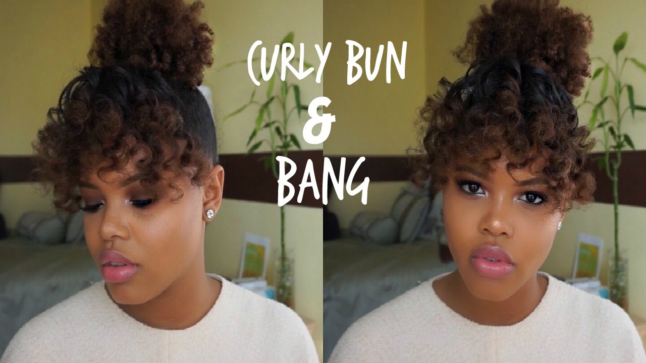 Easy Curly Bang & Bun Tutorial | Holiday Hairstyle for Natural Hair