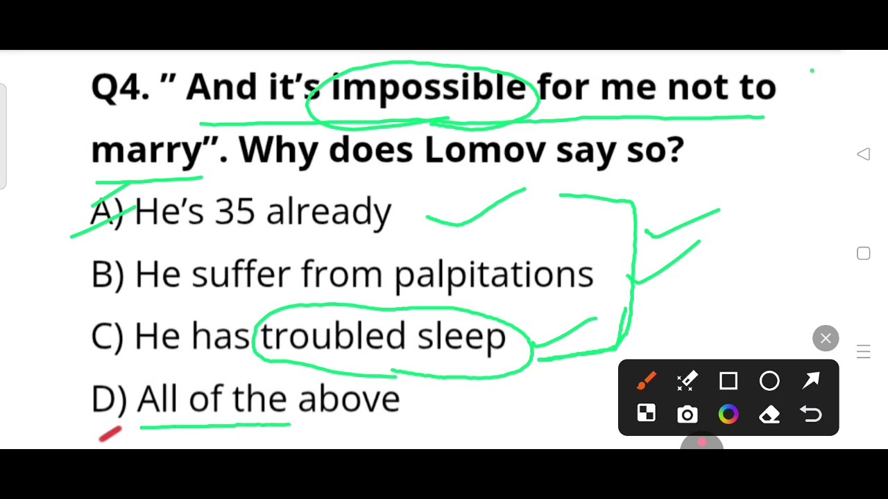 MCQ (Important Questions) of A Marriage Proposal | Drama | Anton Chekhov 