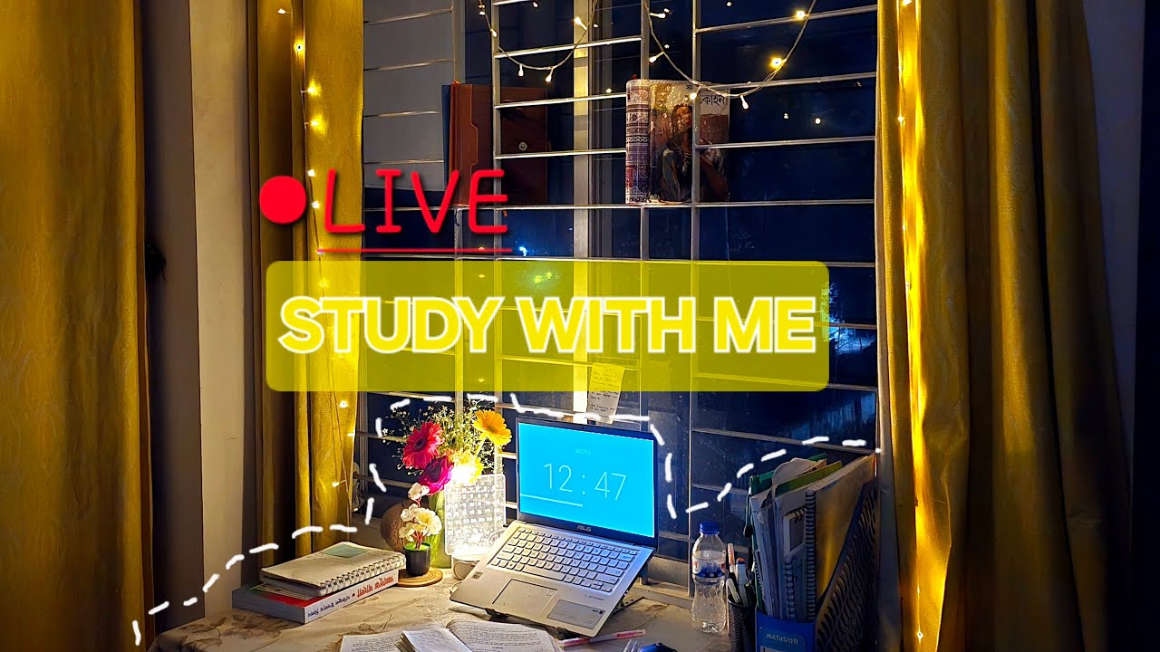 2 HR STUDY WITH ME📖 | pomodoro 25/5 | relaxing fire cracking sounds | with alarm | music for study