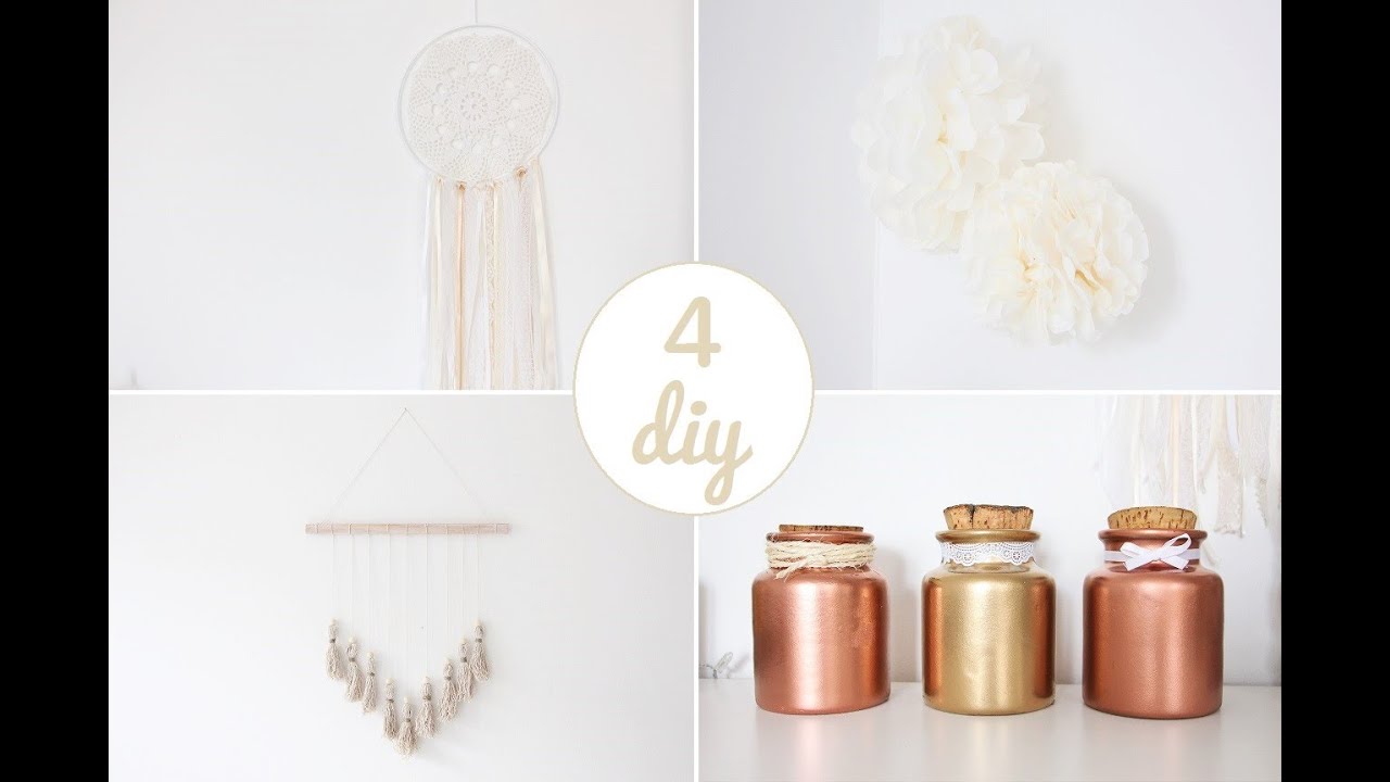 ♡ 4 DIY - Attrape rêves, Pompons suspendus, Décoration murale