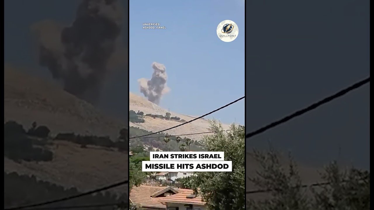 iran missile hits ashdod | israel retaliates with airstrikes