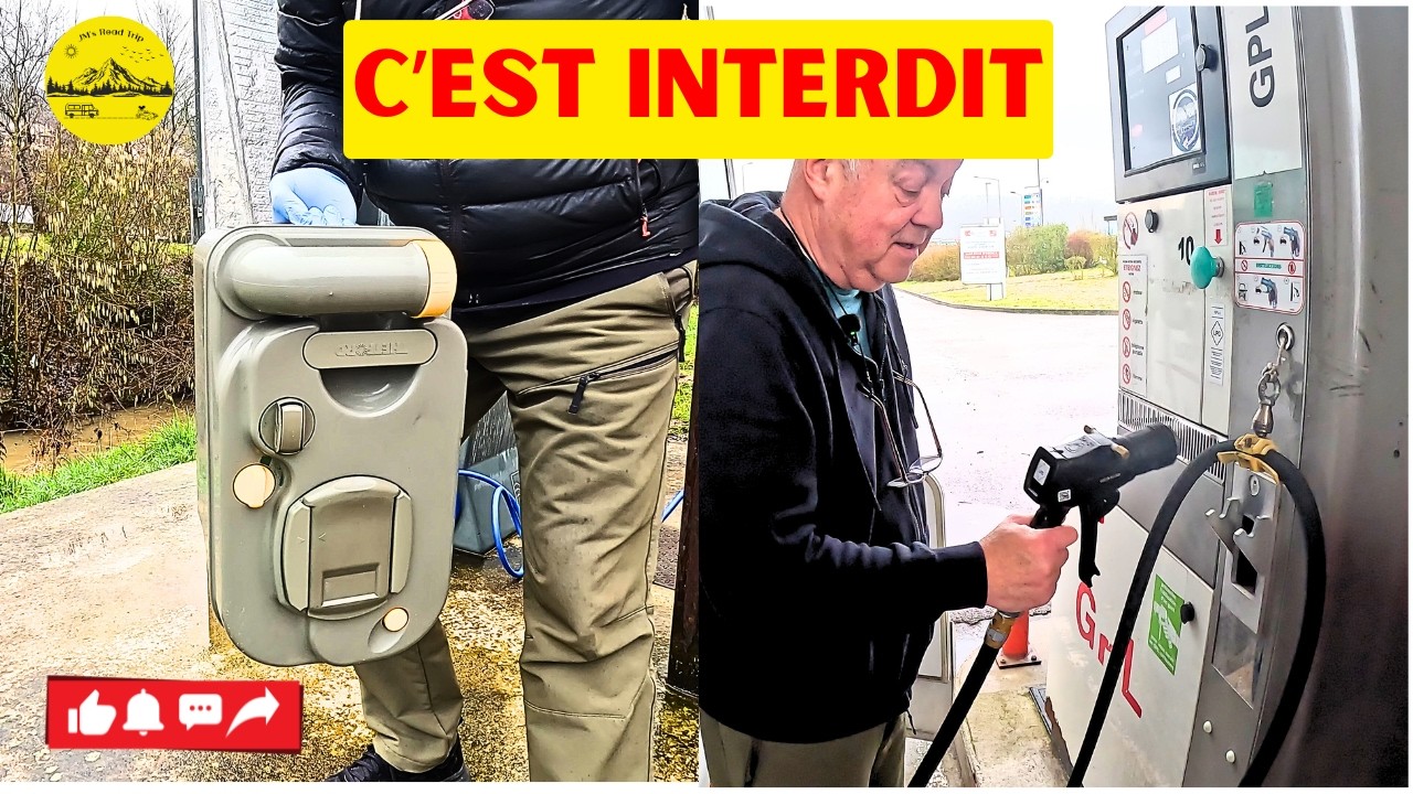 Заправка сжиженным газом и водой, а также слив воды перед отправлением! 🚐💨