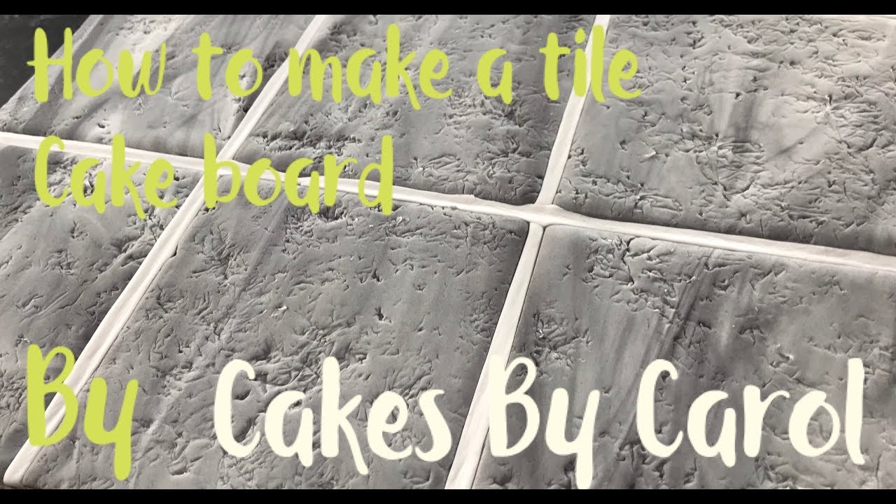 Tile effect cake board tutorial