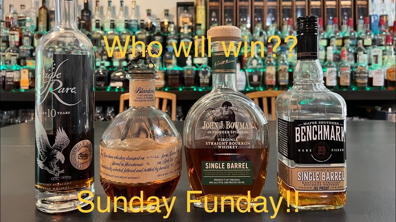 Blanton’s vs John J Bowman vs Benchmark Single Barrel vs Eagle Rare/ Sunday Funday Mash Mixup