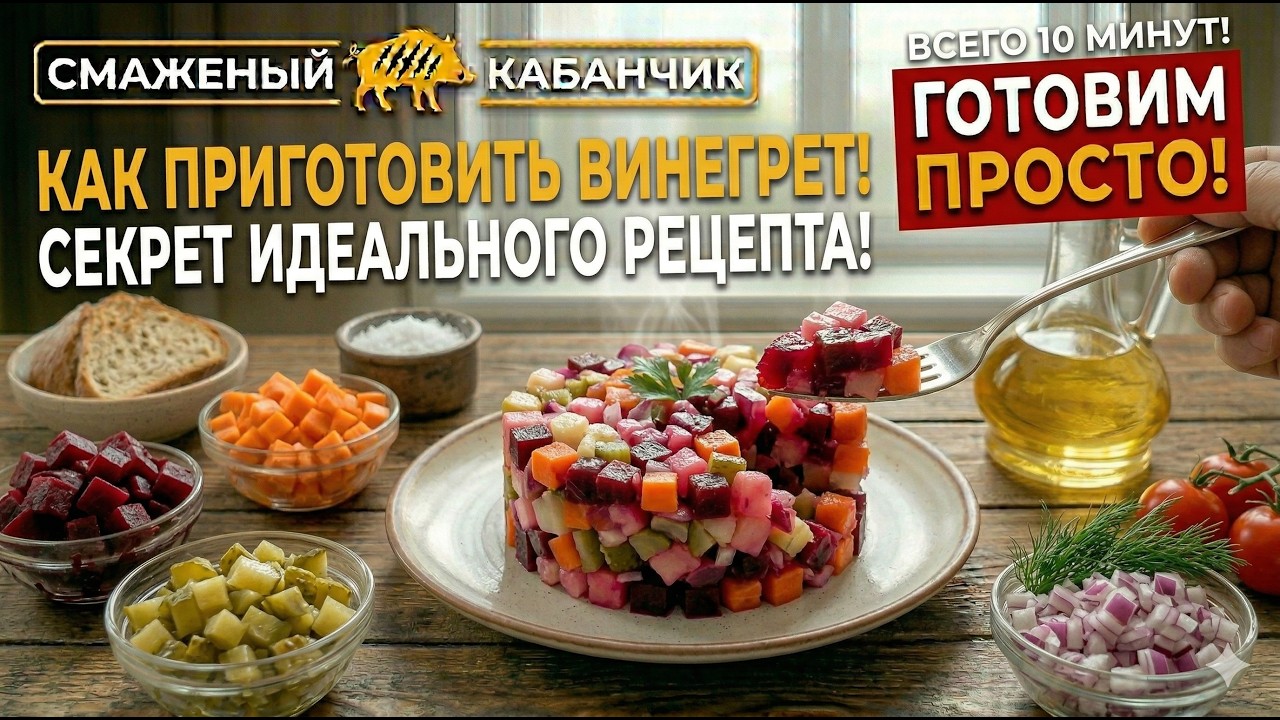 Как приготовить винегрет — простой и вкусный рецепт