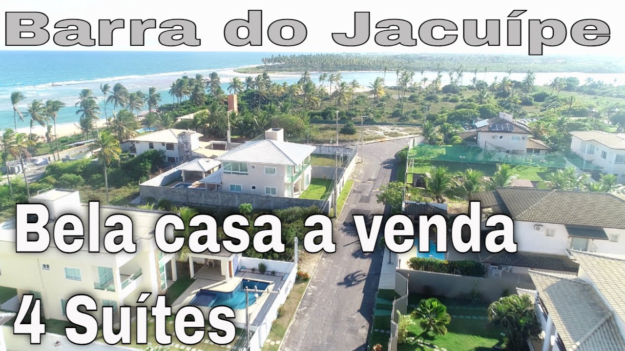 Barra do Jacuípe BA - Casa linda de 4 suítes. Imobiliária em Barra do Jacuípe