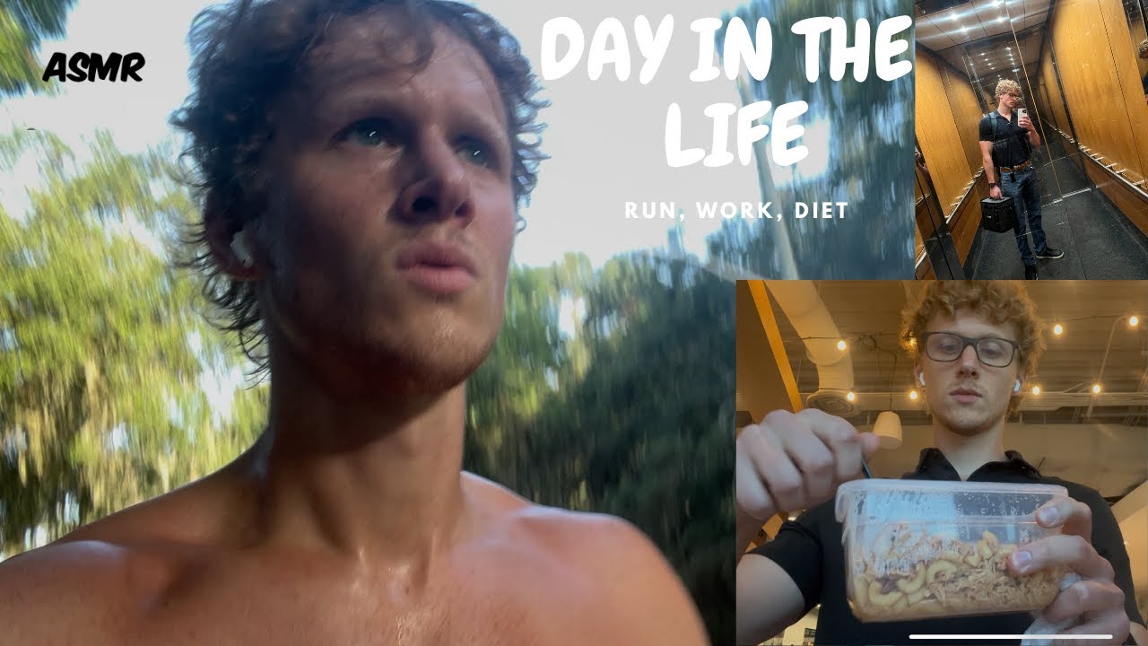 ASMR Day In the Life | Work, Run, Diet.