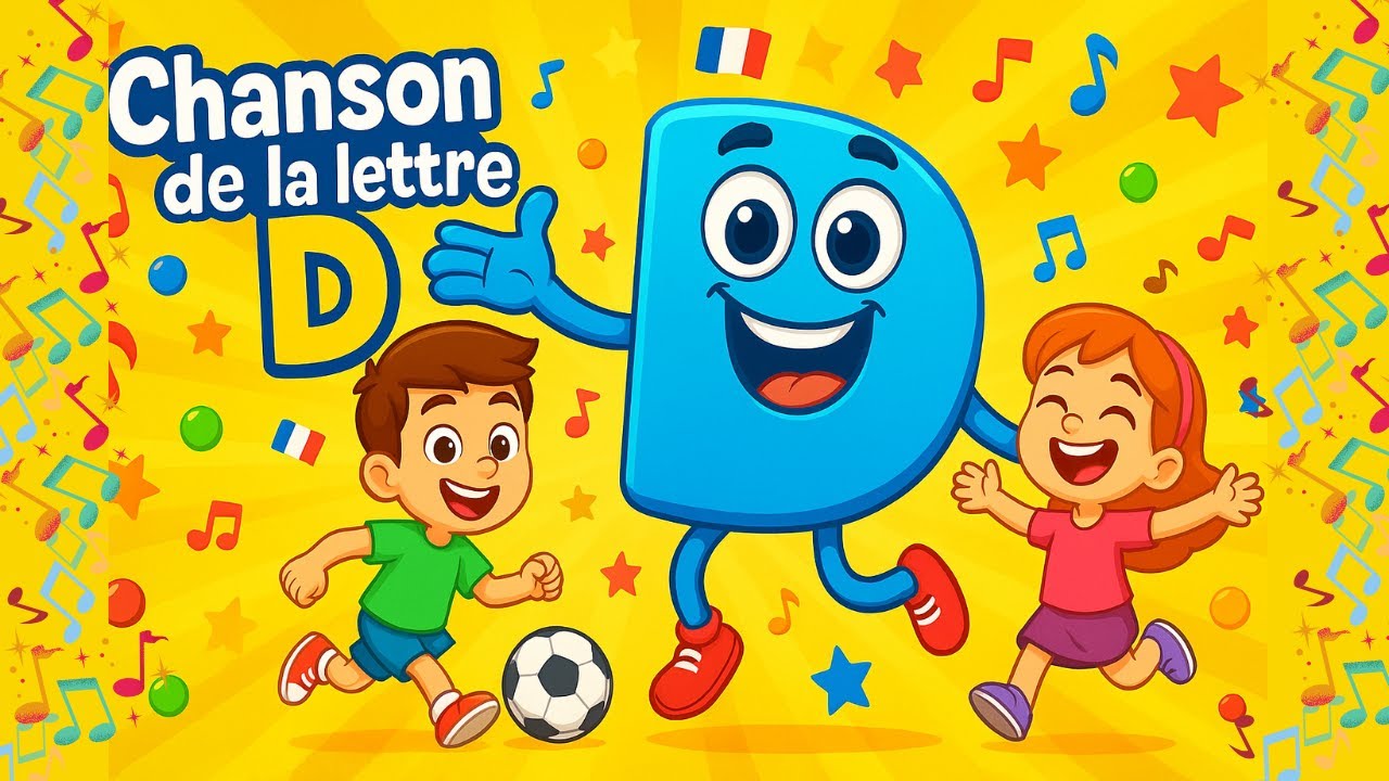 Chanson de la lettre D | Alphabet en Français chanson | Lettre D français pour enfants | la lettre D