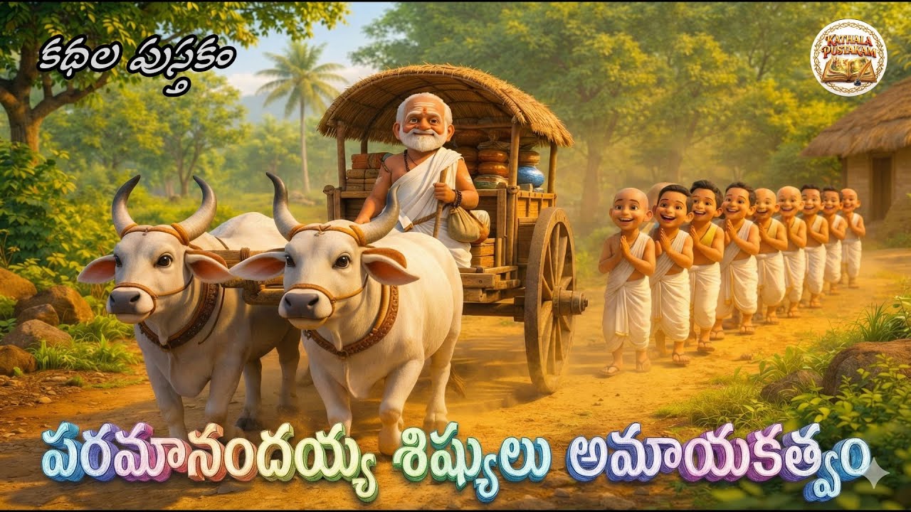 పరమానందయ్య శిష్యుల హాస్య కథ 😂 Telugu Moral Stories | Cartoon Stories in Telugu | Kathala Pustakam