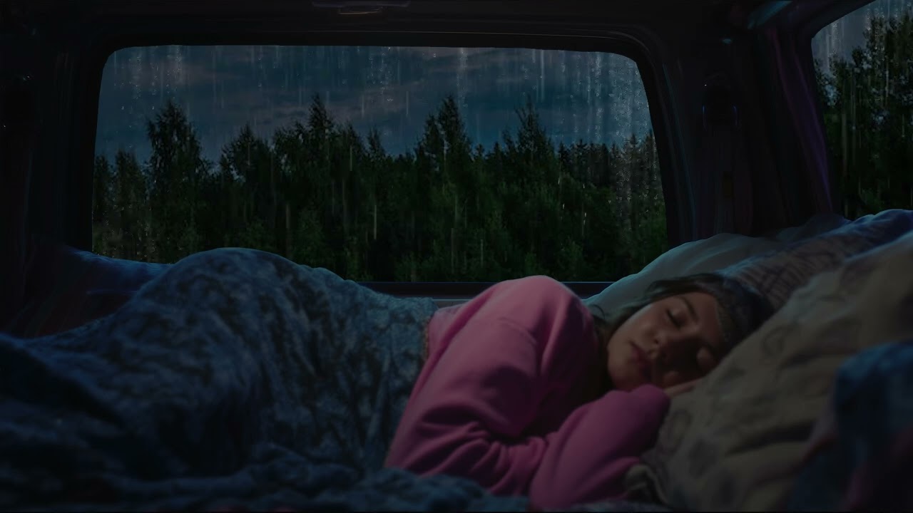 Girl Sleeping in Rain with Relaxing Rain Sounds for Deep Sleep