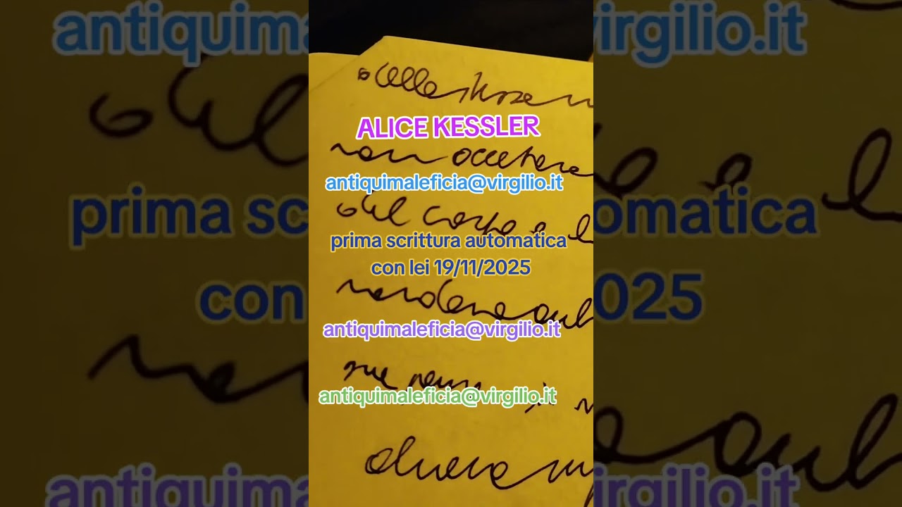 ALICE KESSLER : SCRITTURA AUTOMATICA PRIMA 