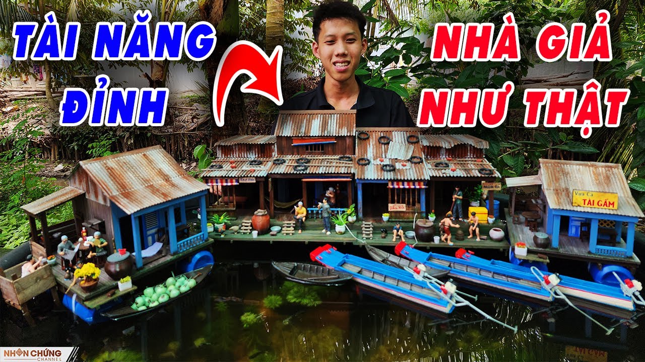 Phát hiện tài năng đỉnh chàng trai trẻ xây nhà giả mà y như thật nhìn là mê