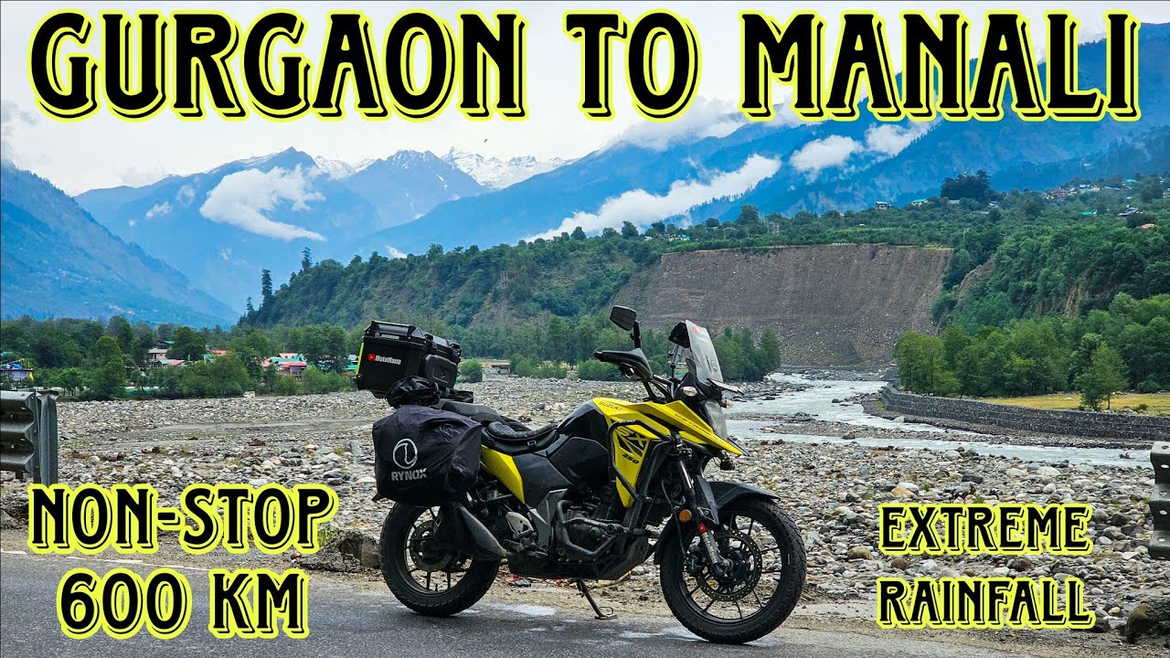Zanskar Ride begins with Extreme Rainfall | Gurgaon Delhi to Manali by Bike | Suzuki V-Strom SX 250