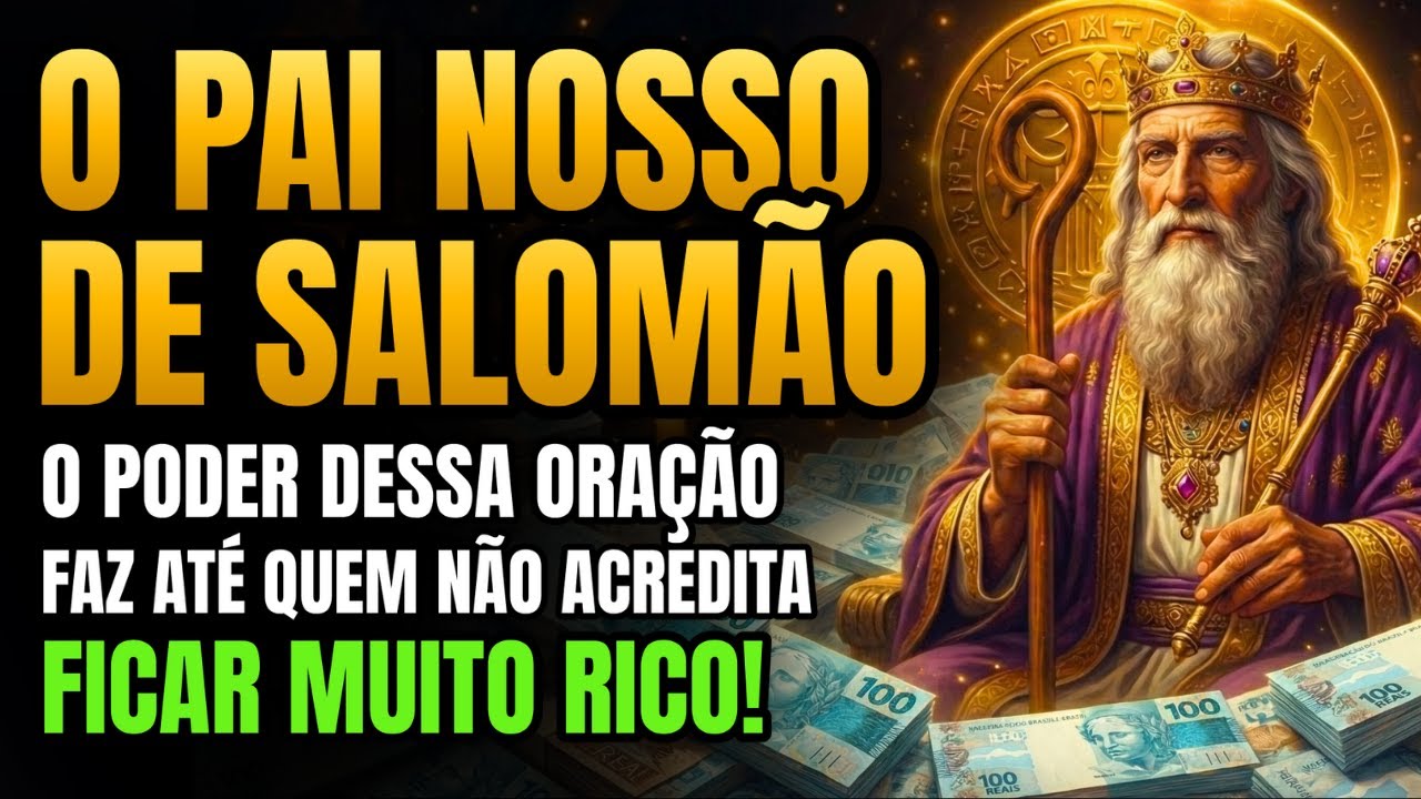 🔥💰 OUÇA o PAI NOSSO de SALOMÃO que OBRIGA o DINHEIRO VIR ATÉ VOCÊ MUITO RÁPIDO