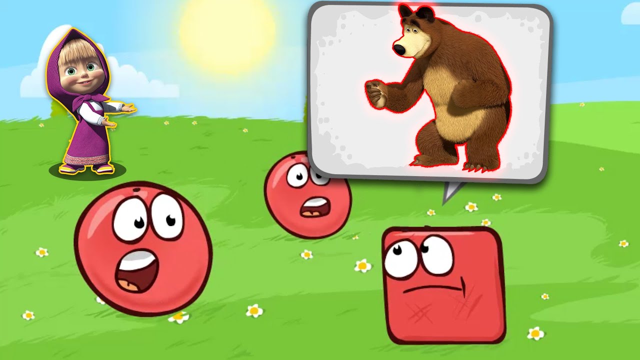 Red Ball 4 vs Masha and The Bear All Levels