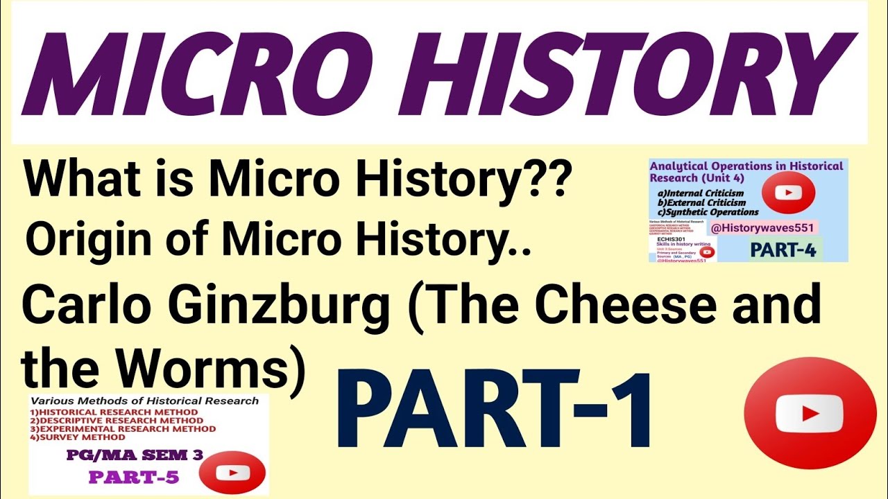 MICRO HISTORY//Meaning, PART 1 //Origin of Micro History//Ranchi University PG syllabus/MA SEM3