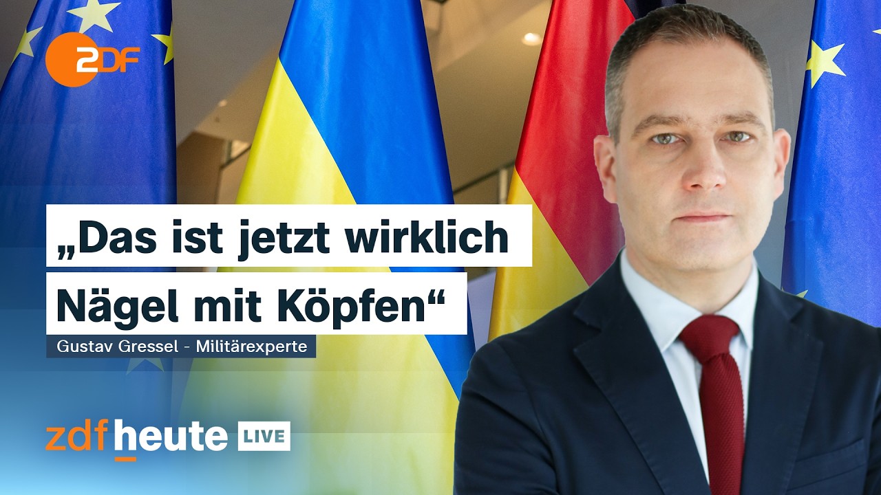 Milit&auml;rexperte Gressel: Wie Deutschland und Ukraine ihre Zusammenarbeit vertiefen | ZDFheute live
