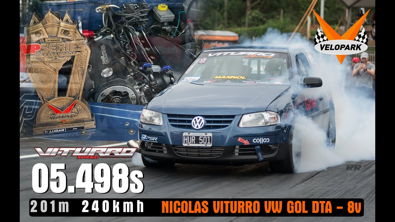 VW GOL 8v DT-A 05.498s 240kmh 201mts Nicolas Viturro - VELOPARK - ENFIERRADOS.COM