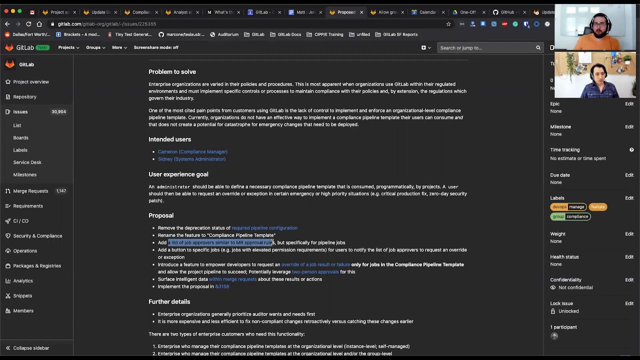 Compliance Pipeline Templates Proposal