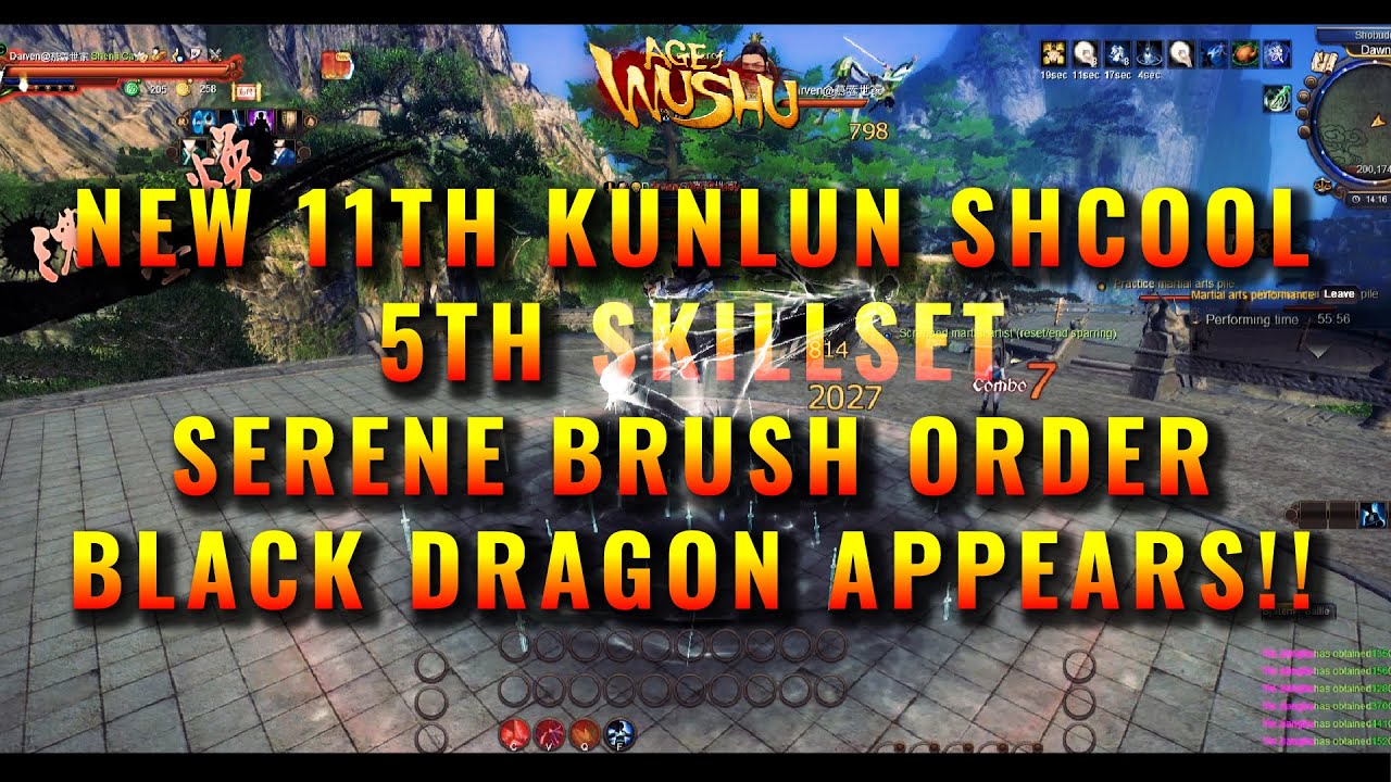 九阴真经 | Age of Wushu【4K】NEW Kunlun Sect -5th Skillsets (Serene Brush Order)