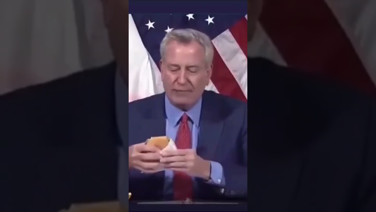 Билл де Блазио - Бесплатная вкусная картошка фри и бургер, вакцинация.