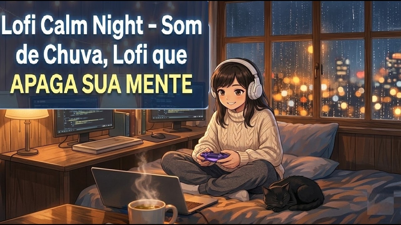 Lofi Calm Night – Som de Chuva, Lofi que APAGA SUA MENTE