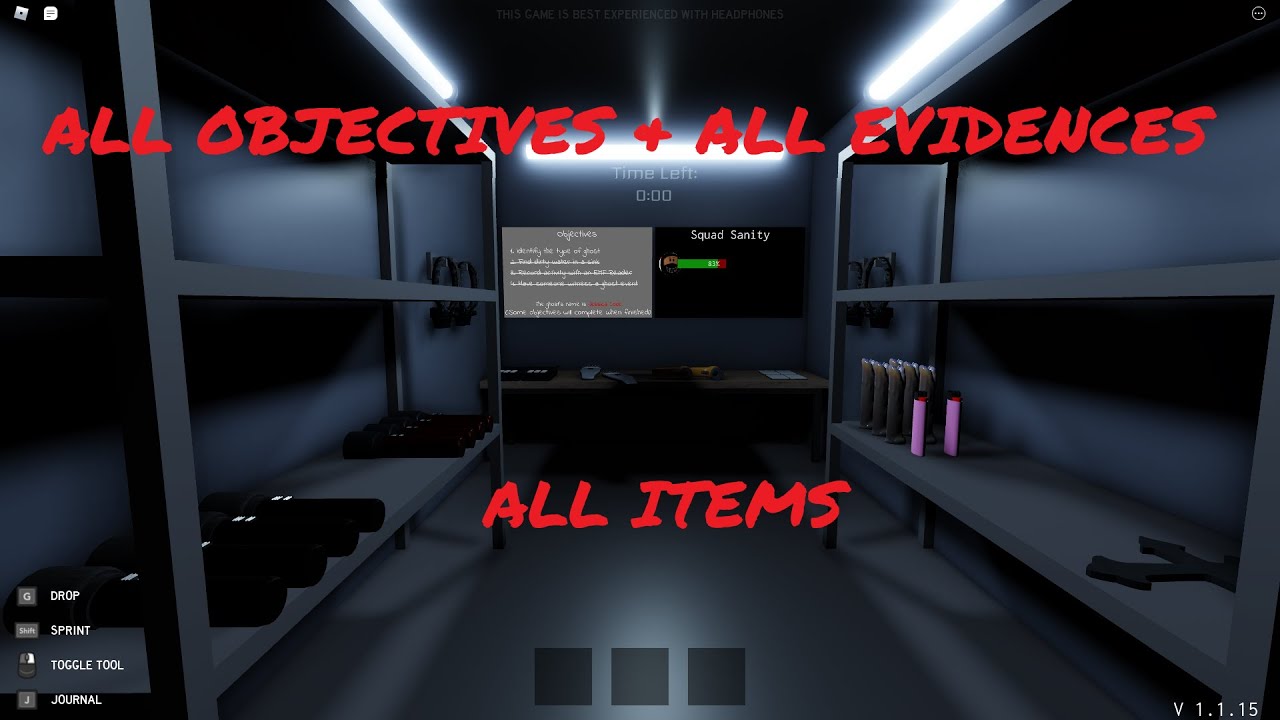ALL ITEM GUIDE + ALL EVIDENCE GUIDE + ALL OBJECTIVE GUIDE FOR ROBLOX SPECTER
