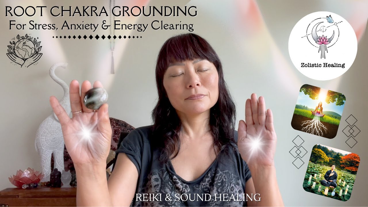 Root Chakra Grounding 🌳 for Stress, Anxiety & Energy Clearing | Reiki Energy & Sound Healing