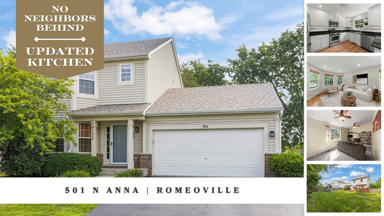 Home for sale in Chicago Suburbs with Updated Kitchen and Big Backyard | 501 N Anna Ln Romeoville IL