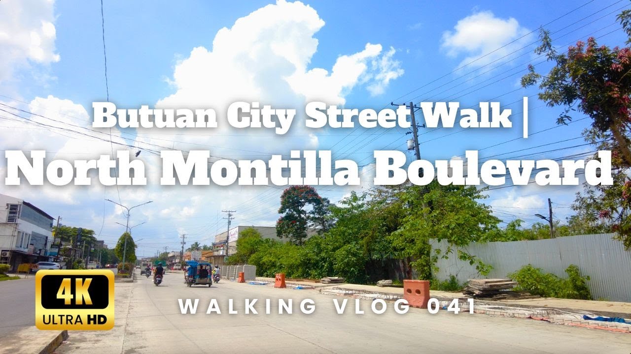 Butuan City Street Walk|North Montilla Boulevard|4K HDR
