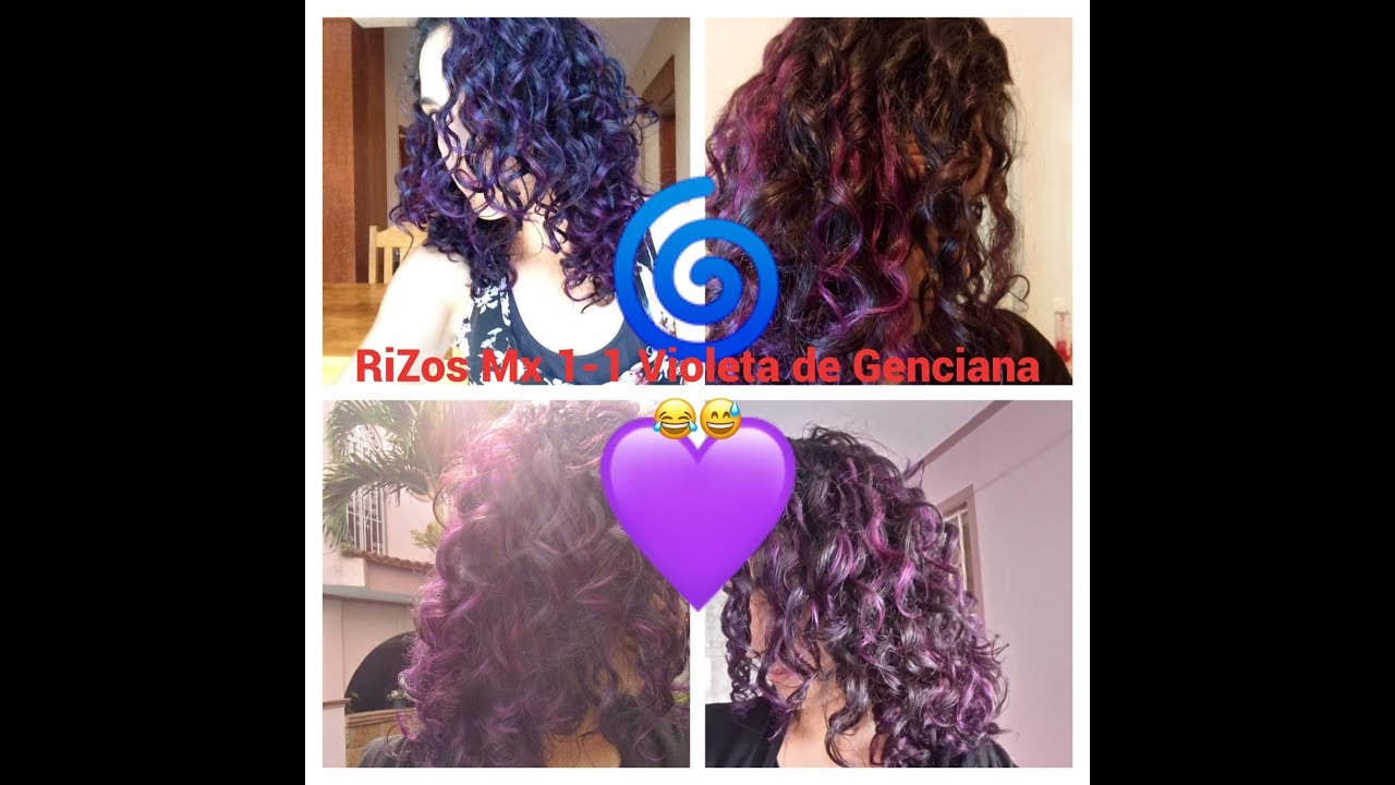 Dándole una segunda oportunidad a la violeta de genciana. Cabello morado con  violeta de genciana