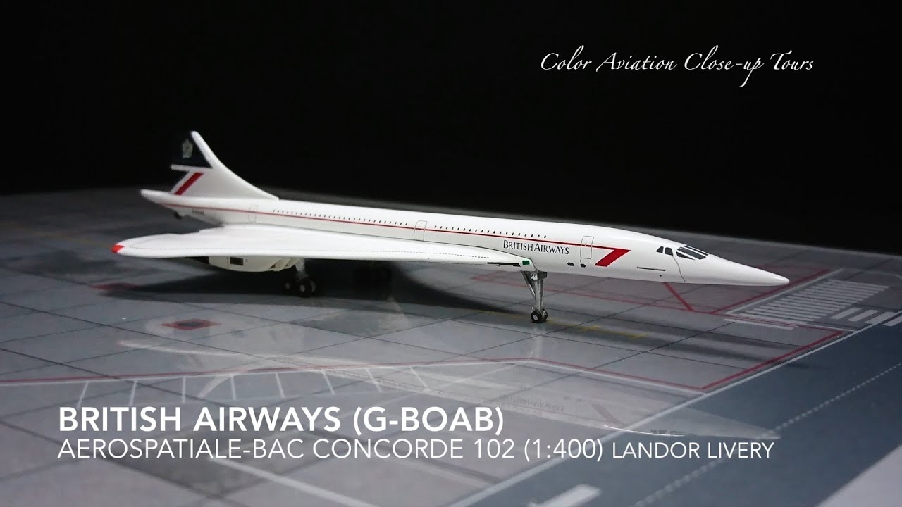 1:400 British Airways G-BOAB Concorde Landor Livery Gemini Jets (Close-up Tours #122)