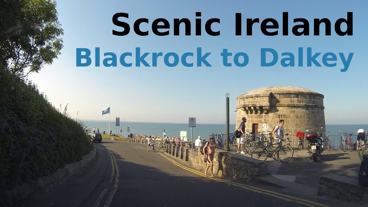 Blackrock to Dalkey (scenic summer drive, Dublin, Ireland)