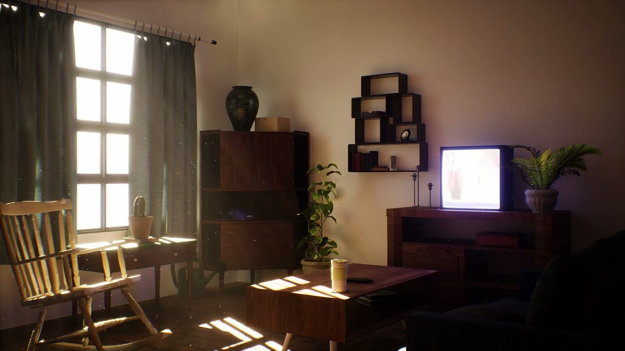 Natural Ambiance - Nostalgic TV Commercials (muffled tv, birds, ticking clock, white noise)